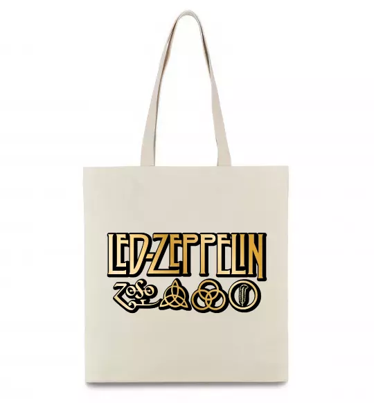 Еко-сумка Led Zeppelin gold Бежевий фото