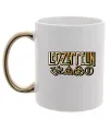 Чашка с цветной ручкой Led Zeppelin gold Золото фото