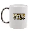 Чашка с цветной ручкой Led Zeppelin gold Серебро фото