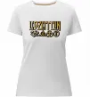 Женская премиум футболка Led Zeppelin gold Белый фото