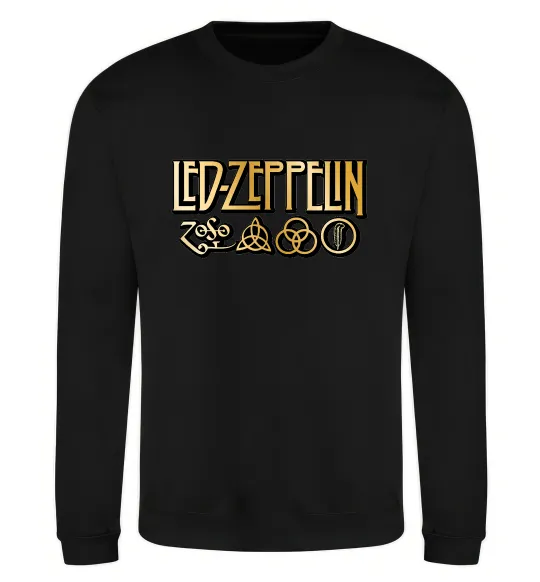 Свитшот Led Zeppelin gold Черный фото