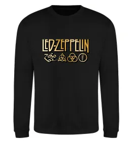 Свитшот Led Zeppelin gold Черный фото