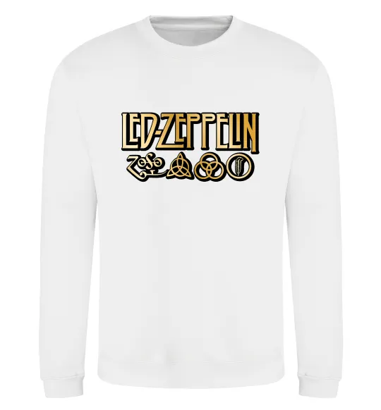 Свитшот Led Zeppelin gold Белый фото