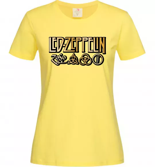 Женская футболка Led Zeppelin gold Лимонный фото