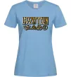 Женская футболка Led Zeppelin gold Голубой фото