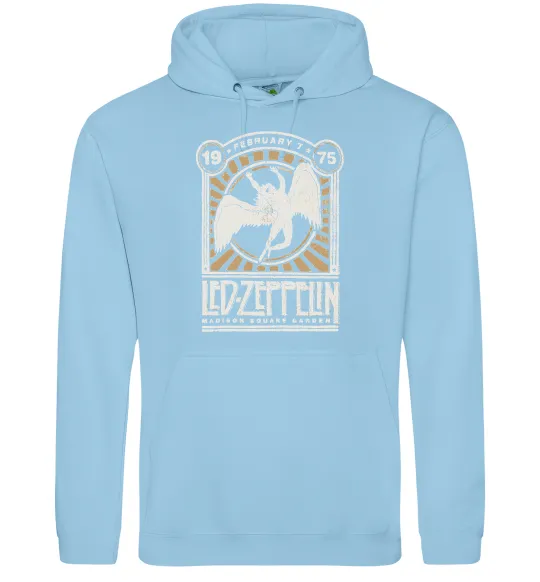 Женская толстовка (худи) Led Zeppelin 1975 Голубой фото