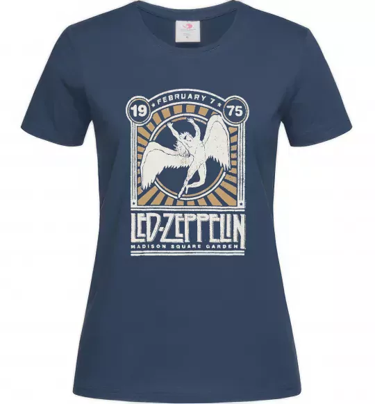 Женская футболка Led Zeppelin 1975 Темно-синий фото