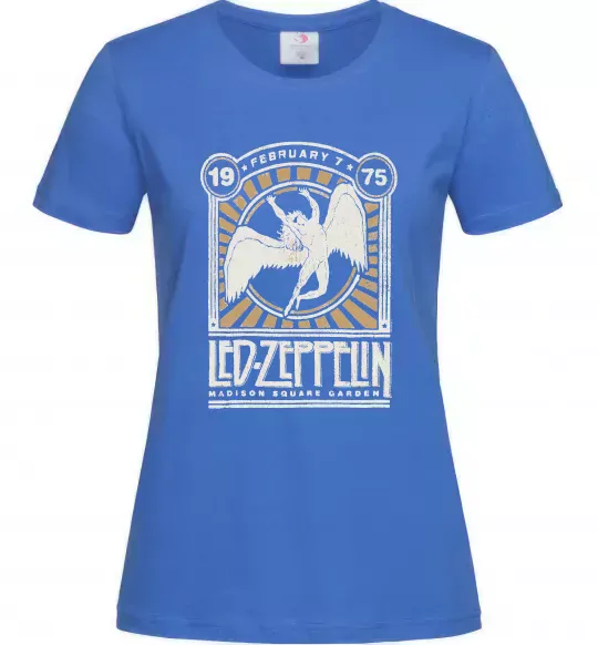 Женская футболка Led Zeppelin 1975 Ярко-синий фото
