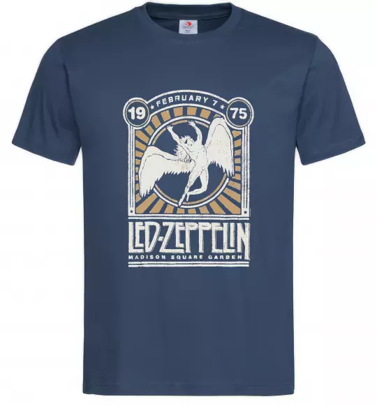 Мужская футболка Led Zeppelin 1975 Темно-синий фото
