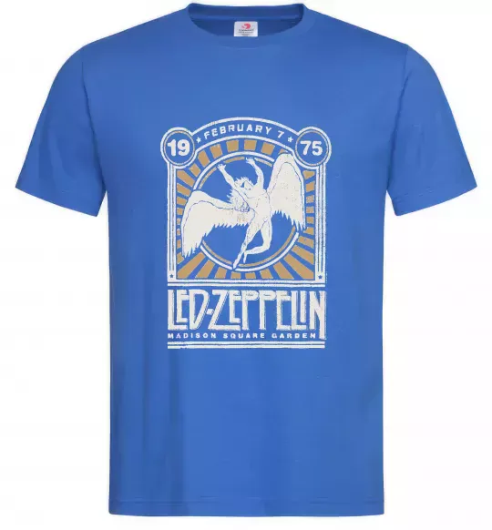 Мужская футболка Led Zeppelin 1975 Ярко-синий фото