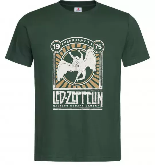 Мужская футболка Led Zeppelin 1975 Темно-зеленый фото