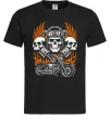 Чоловіча футболка Bike and fire Чорний фото