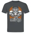 Чоловіча футболка Bike and fire Графіт фото