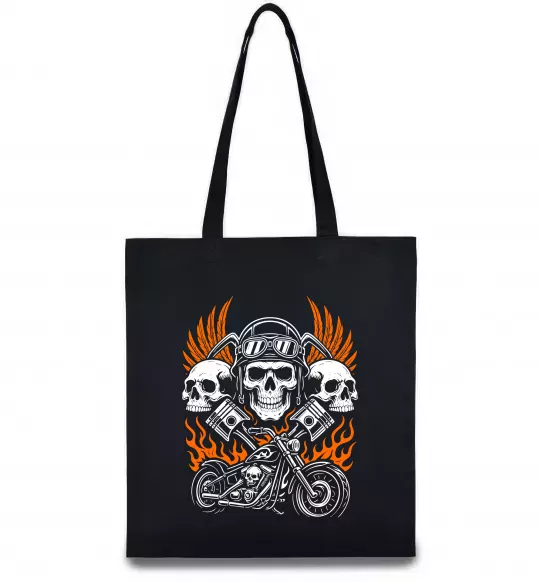Еко-сумка Bike and fire Чорний фото