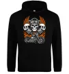 Мужская толстовка (худи) Bike and fire Черный фото