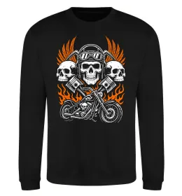 Свитшот Bike and fire Черный фото