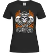 Жіноча футболка Bike and fire Чорний фото