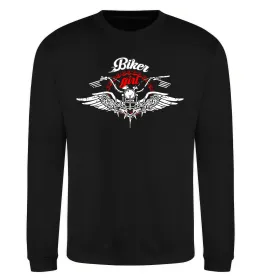 Свитшот Biker girl moto Черный фото