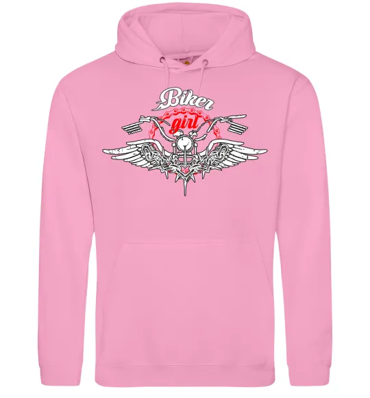 Жіноча толстовка (худі) Biker girl moto Рожевий фото