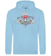 Жіноча толстовка (худі) Biker girl moto Блакитний фото