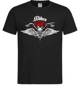 Мужская футболка Biker girl moto