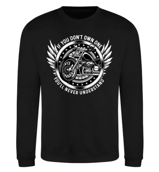 Свитшот Biker You`ll never understand Черный фото