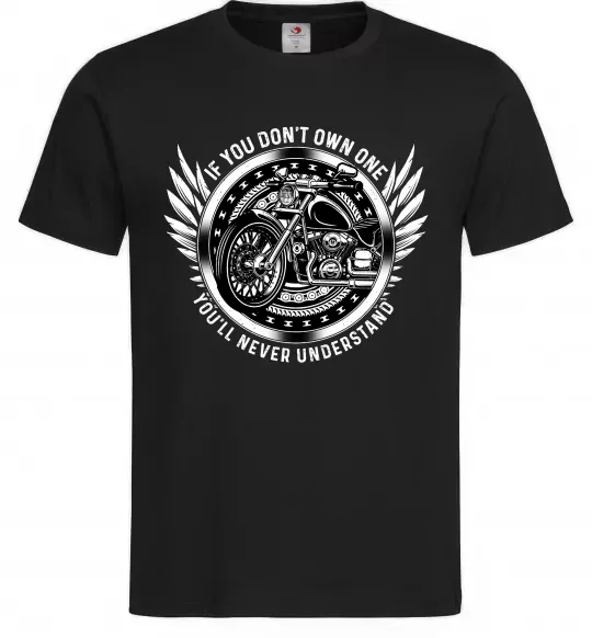 Мужская футболка Biker You`ll never understand Черный фото