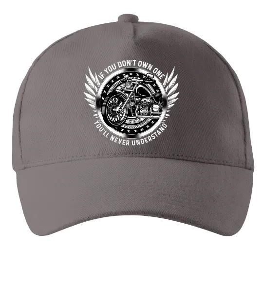 Кепка Biker You`ll never understand Серый фото