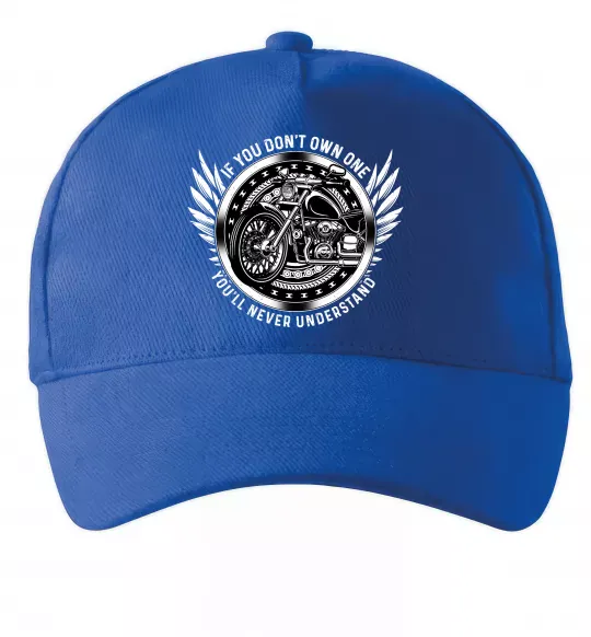 Кепка Biker You`ll never understand Яскраво-синій фото