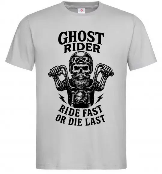 Мужская футболка Ghost rider Серый фото