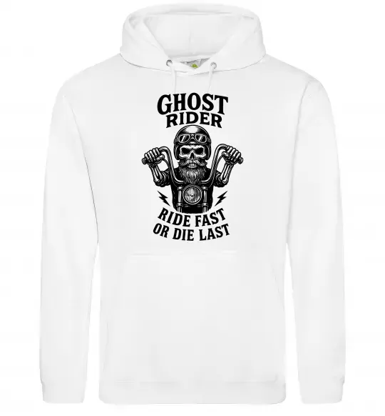 Жіноча толстовка (худі) Ghost rider Білий фото