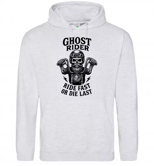 Жіноча толстовка (худі) Ghost rider Сірий меланж фото