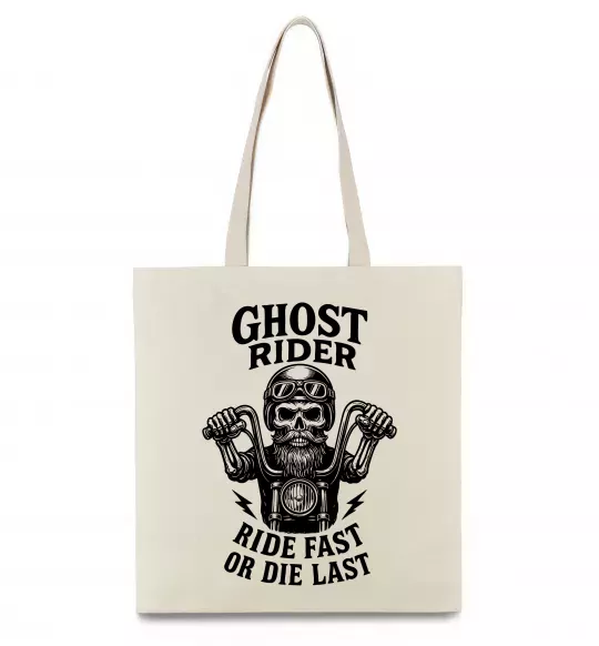 Эко-сумка Ghost rider Бежевый фото