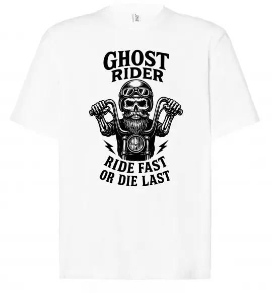 Футболка Оверсайз Ghost rider Белый фото