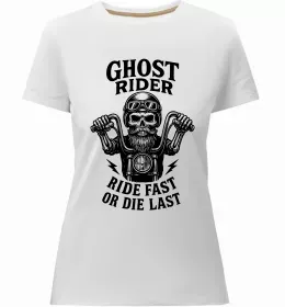 Женская премиум футболка Череп з метеликом та вухами Белый фото