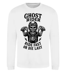 Свитшот Ghost rider Белый фото