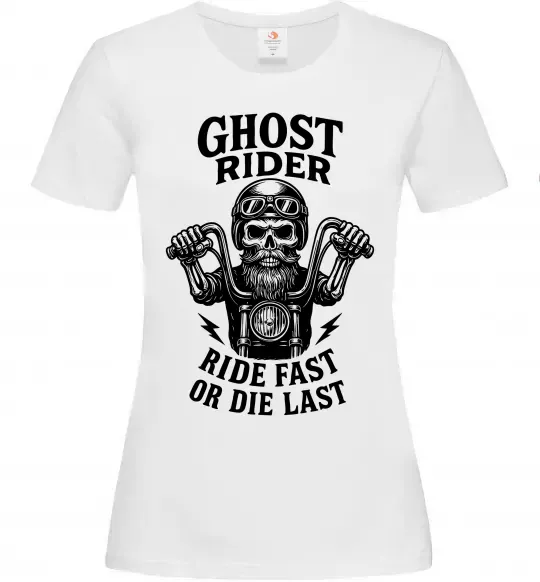 Женская футболка Ghost rider Белый фото