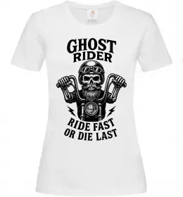 Жіноча футболка Ghost rider Білий фото
