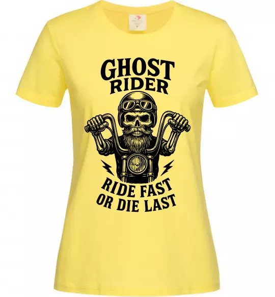 Женская футболка Ghost rider Лимонный фото