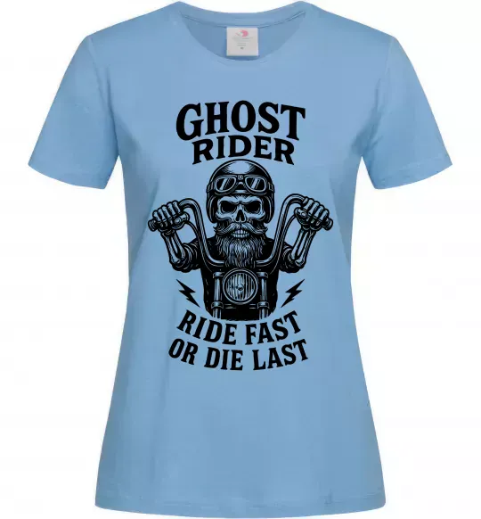 Женская футболка Ghost rider Голубой фото