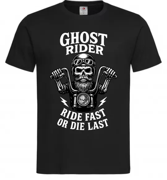 Мужская футболка Ghost rider Черный фото
