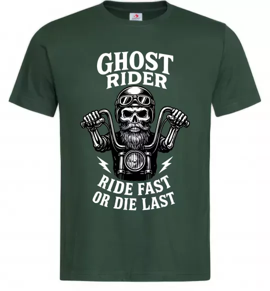Мужская футболка Ghost rider Темно-зеленый фото