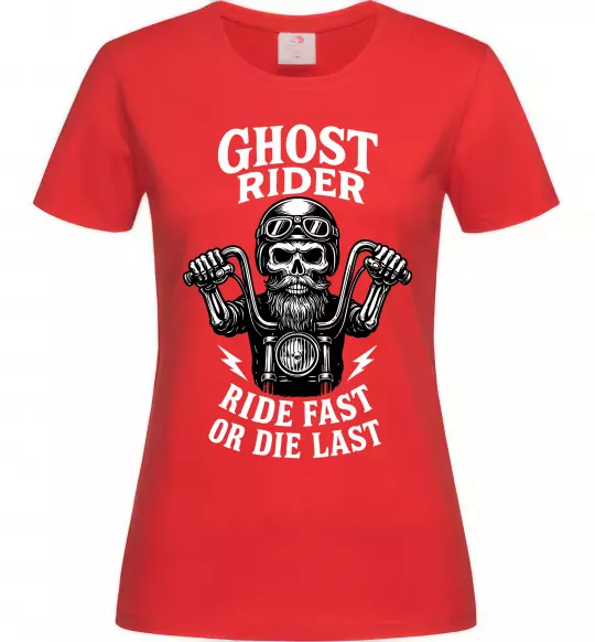 Женская футболка Ghost rider Красный фото