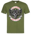 Мужская футболка Live to ride Оливковый фото