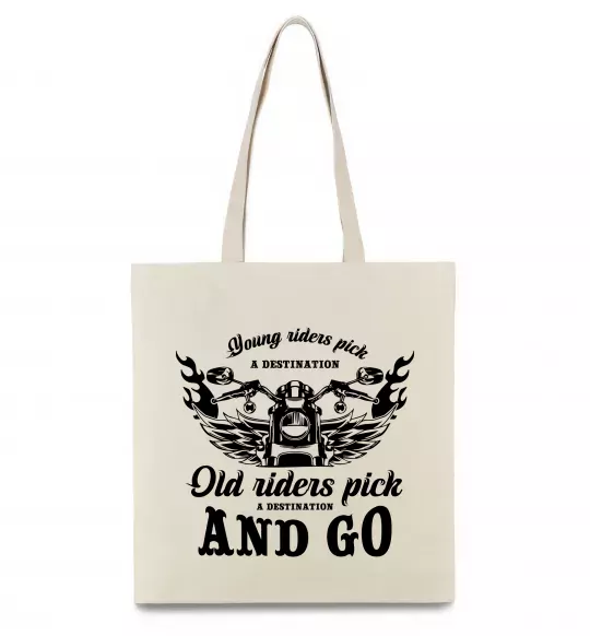 Еко-сумка Old riders Бежевий фото
