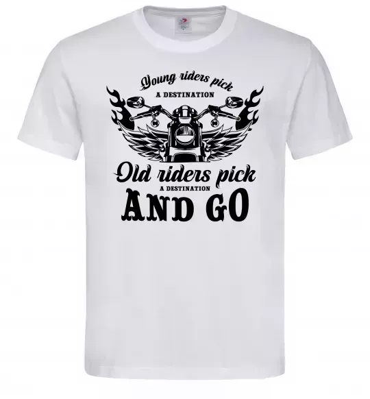 Чоловіча футболка Old riders Білий фото