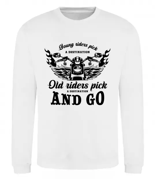 Світшот Old riders Білий фото