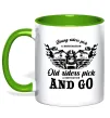 Чашка с цветной ручкой Old riders Лаймовый фото