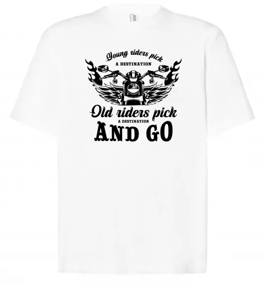 Футболка Оверсайз Old riders Белый фото