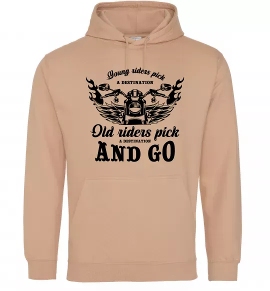 Чоловіча толстовка (худі) Old riders Пісочний фото
